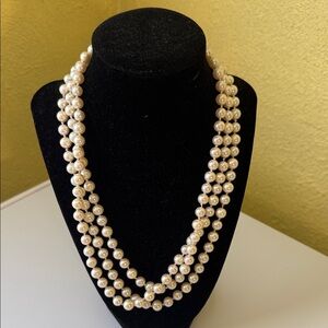 Monet Vintage Faux Pearl Necklace